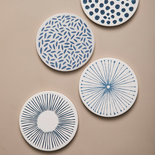 MOJO COASTERS SET OF 6 CERAMIC COASTERS