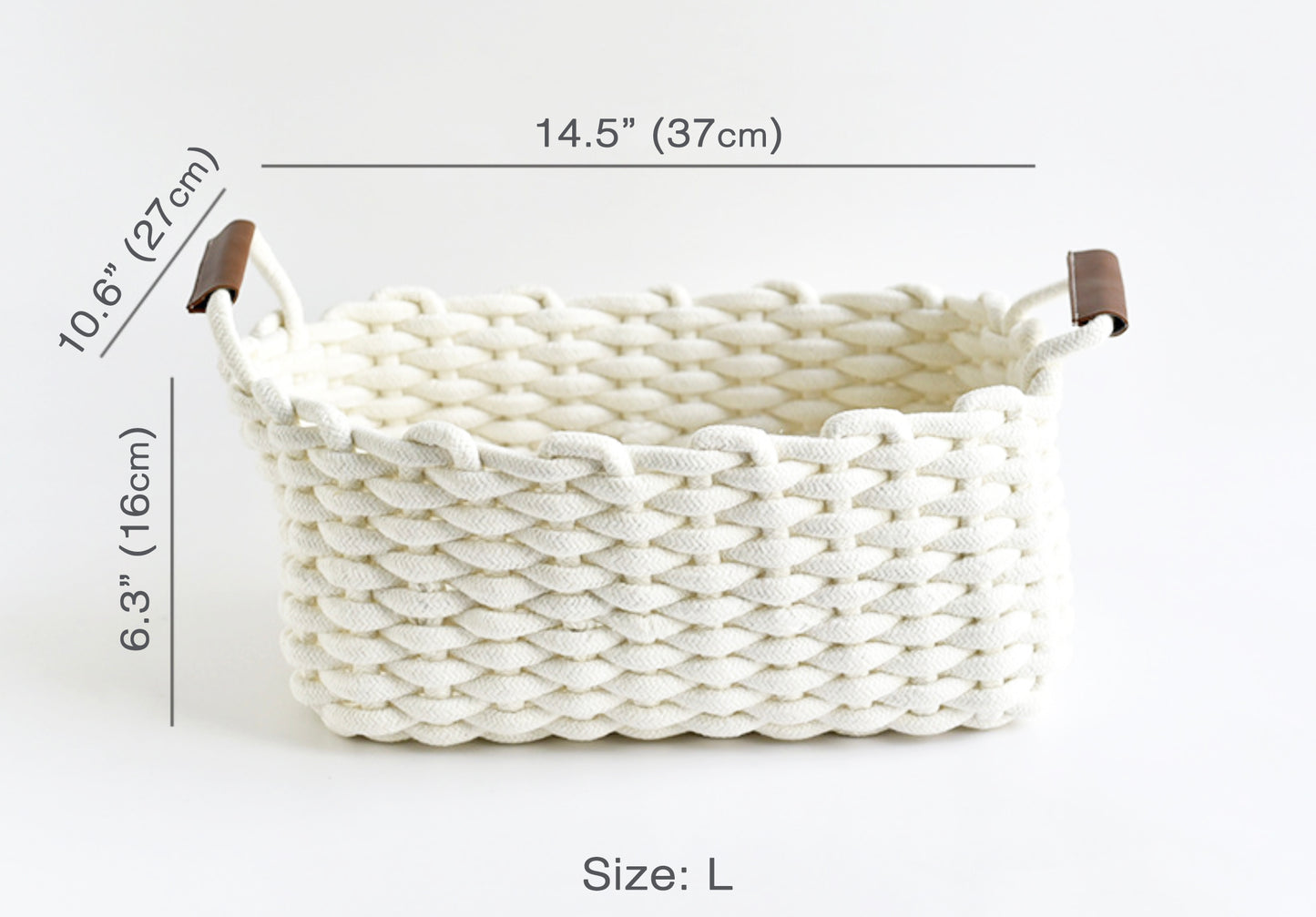 New-Handmade (White) Woven Seagrass Storage Basket