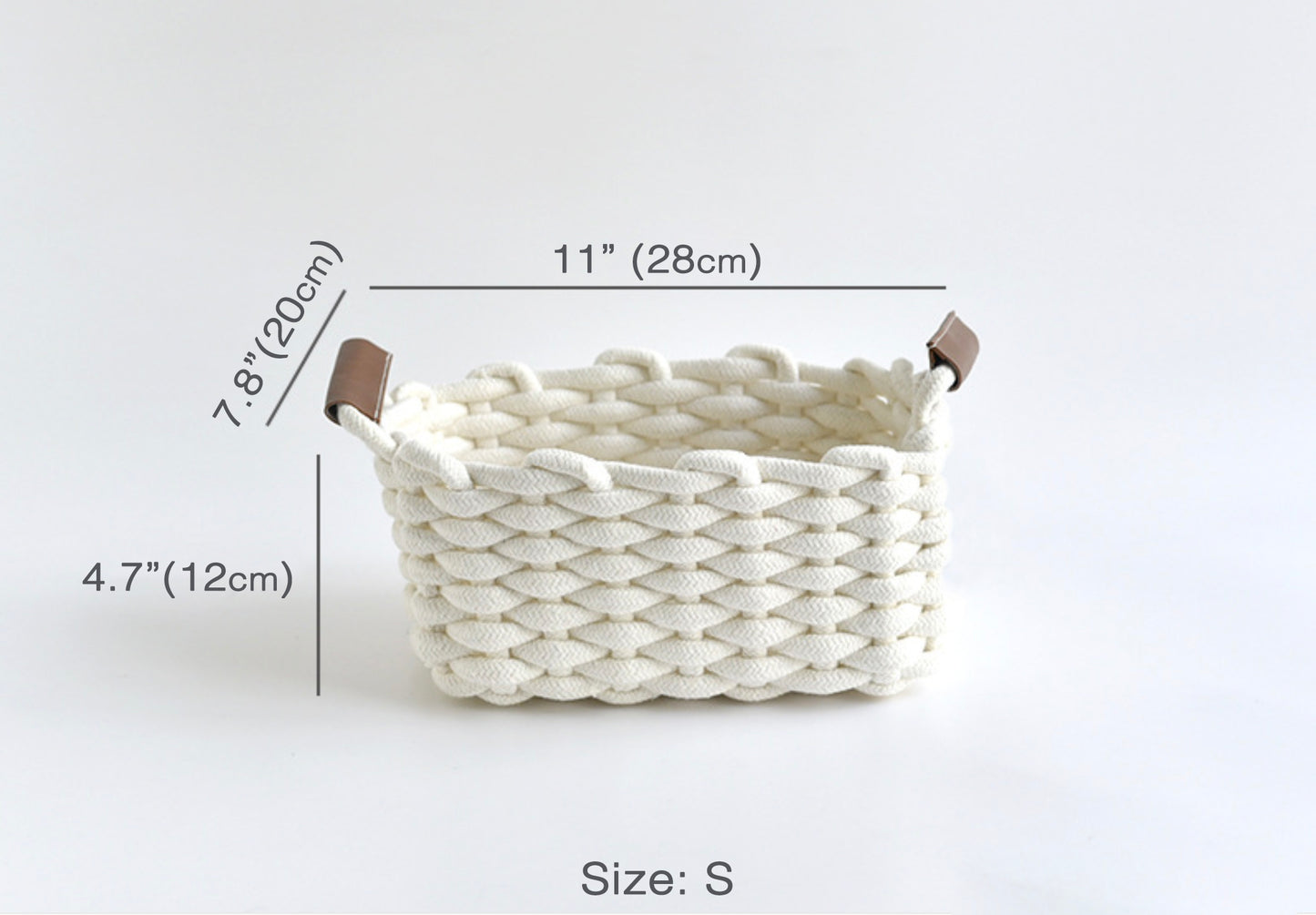 New-Handmade (White) Woven Seagrass Storage Basket