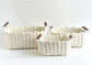 New-Handmade (White) Woven Seagrass Storage Basket